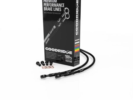 Goodridge 00-03 BMW K1200LT EVO ABS Black Rear SS Brake Lines w Black Fittings Discount