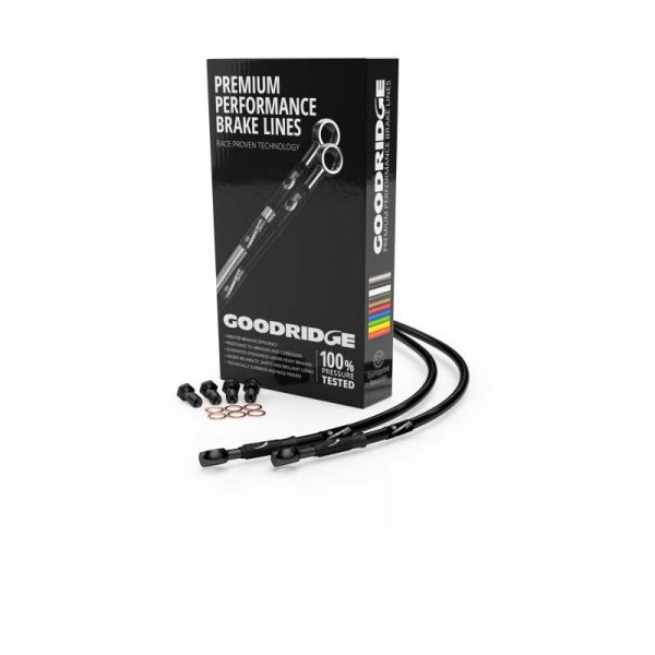 Goodridge 00-02 BMW R1150R ABS Black Rear SS Brake Lines w Black Fittings Cheap