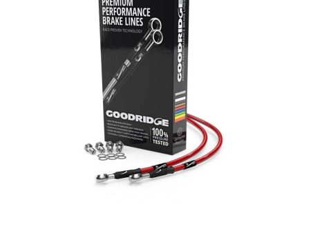 Goodridge 00-07 BMW F650GS Dakar Non ABS Red Front SS Brake Lines For Sale