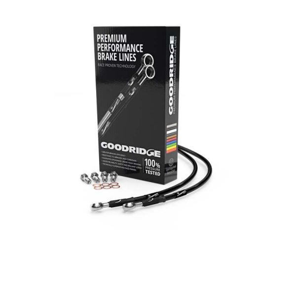 Goodridge 00-07 BMW F650GS Dakar Non ABS Black Front SS Brake Lines Supply