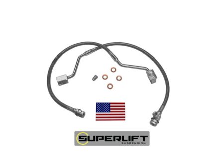 Superlift 90-96 Ford F-150 Bronco w  4-6in Lift Kit (Pair) Bullet Proof Brake Hoses Online Hot Sale