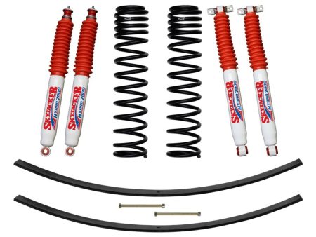 Skyjacker 84-01 XJ 3in FR Dual Rate Long Coil Suspension Kit w  RR Add-A-Leafs Hydro 7000 Shocks For Cheap