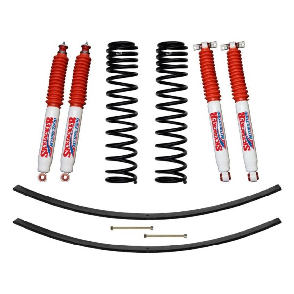 Skyjacker 84-01 XJ 3in FR Dual Rate Long Coil Suspension Kit w  RR Add-A-Leafs Hydro 7000 Shocks For Cheap