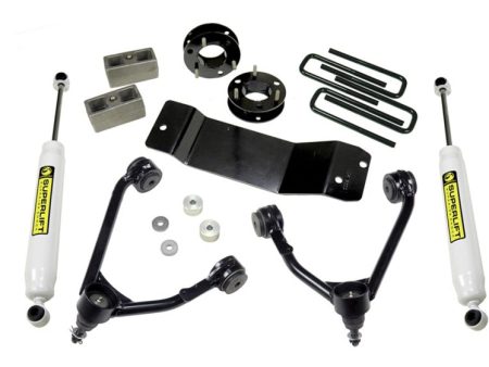 Superlift 07-16 Chevy Silv 1500 4WD 3.5in Lift Kit w  Cast Steel Control Arms & Rear Shocks For Discount