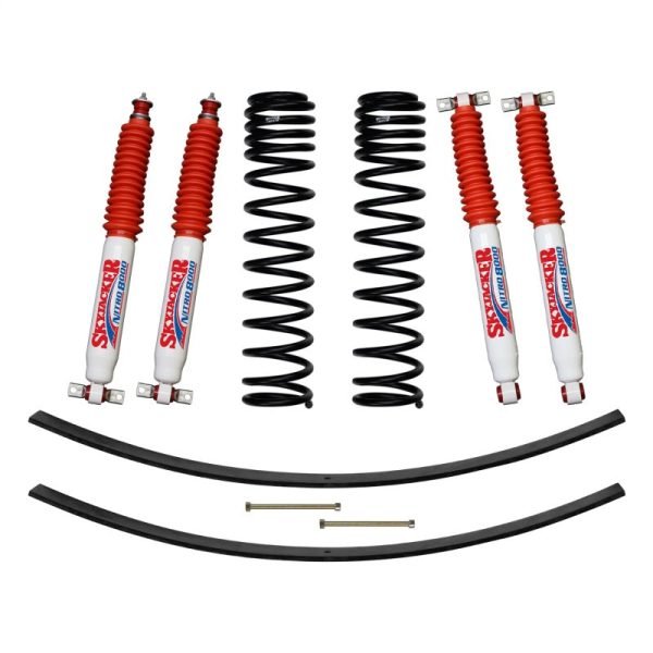 Skyjacker 84-01 XJ 3in FR D-Rate Long Travel Coil Suspension Kit w RR Add A Leafs Nitro 8000 Shocks Supply